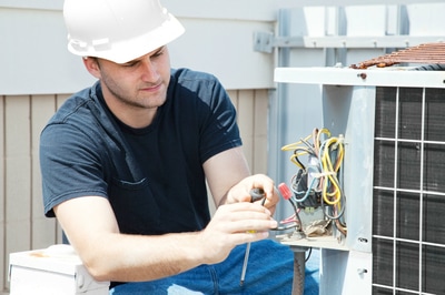First Aid Electric Calgary electrician repair air conditioner wiring and control wiring.